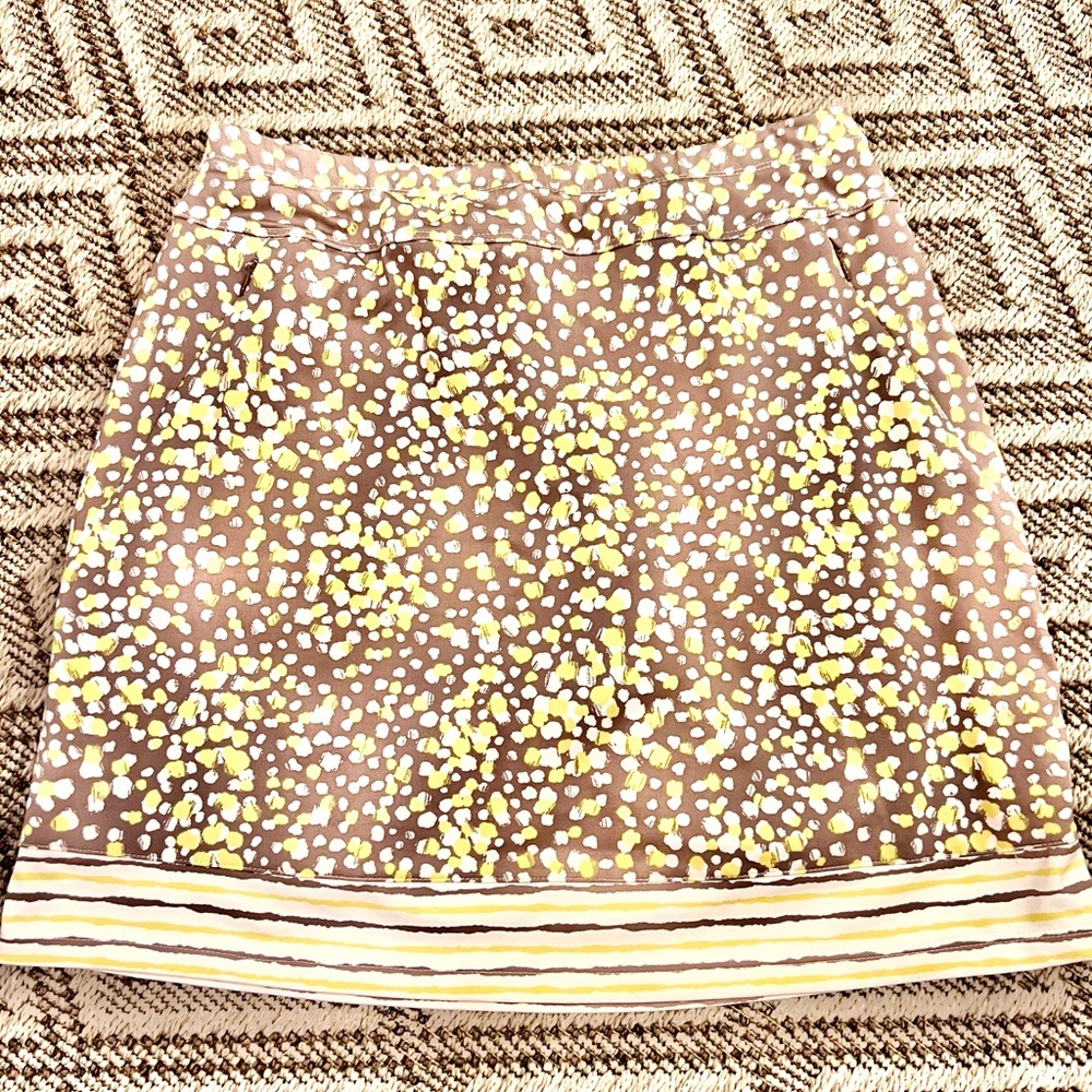 Tail brand Skort. Sz XS, Yellow, white, & Taupe